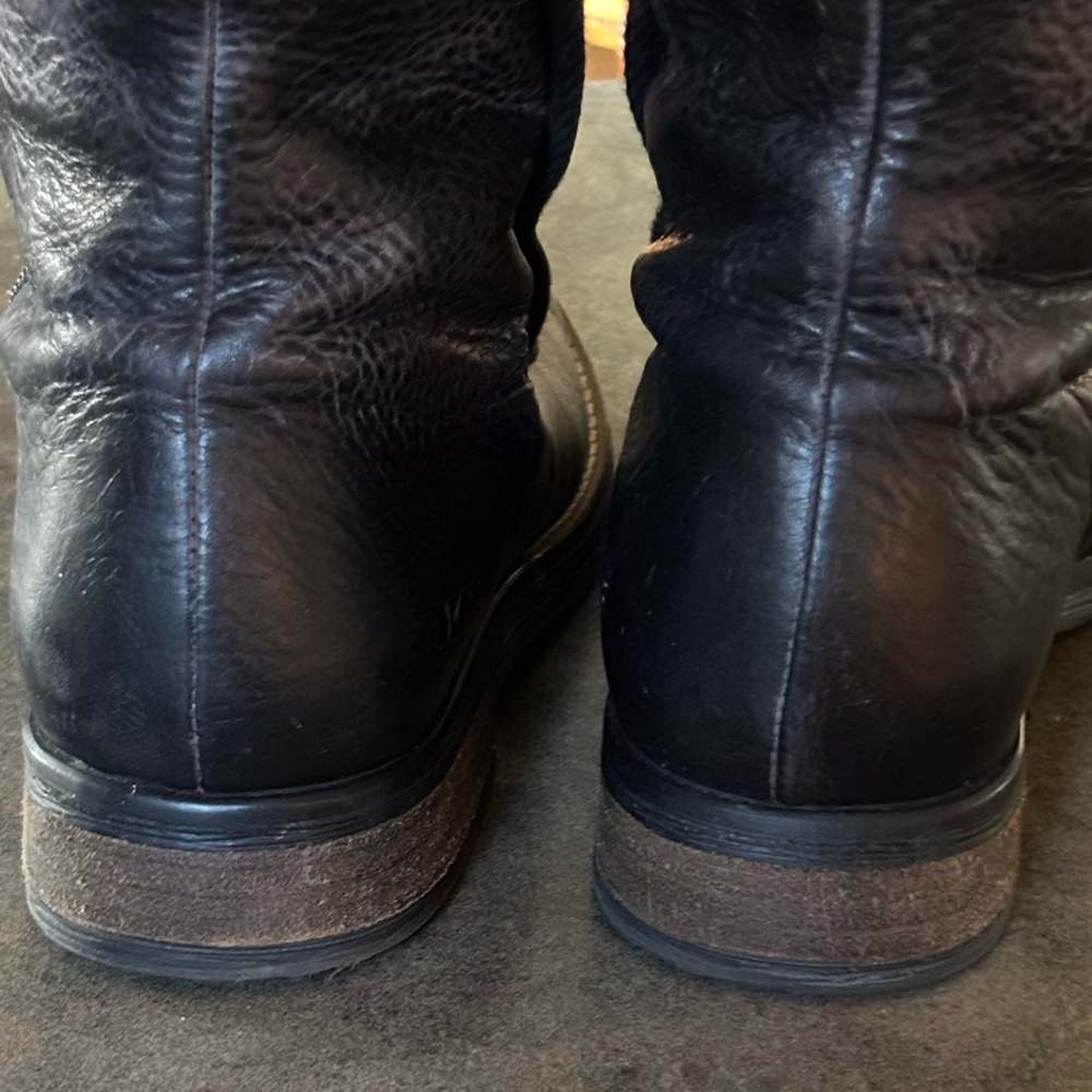 Dkode Black Leather Knee-High Boots - Picture 7 of 13